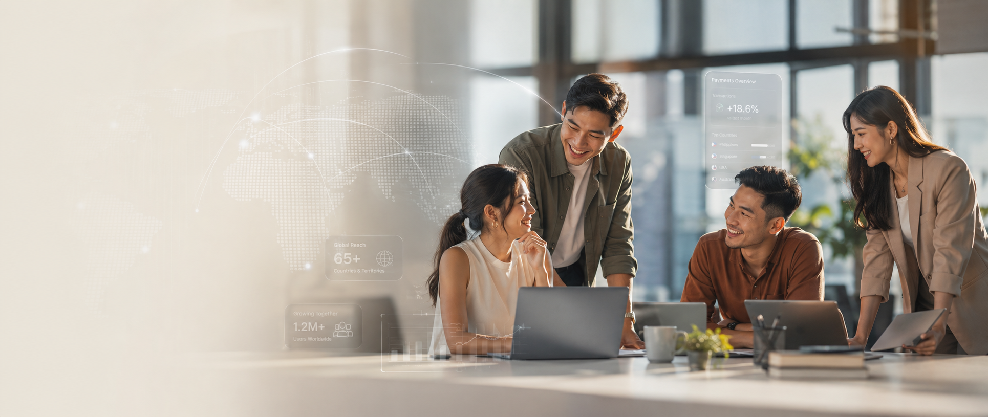 Professionals discussing financial growth